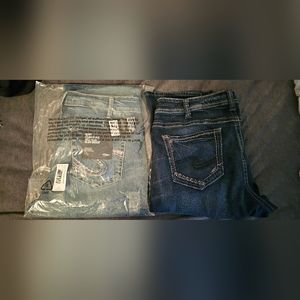 2 pairs of silver jeans plus size 18w